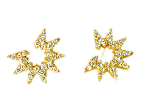 Item No E042                     Estrella Earrings With Diamonds