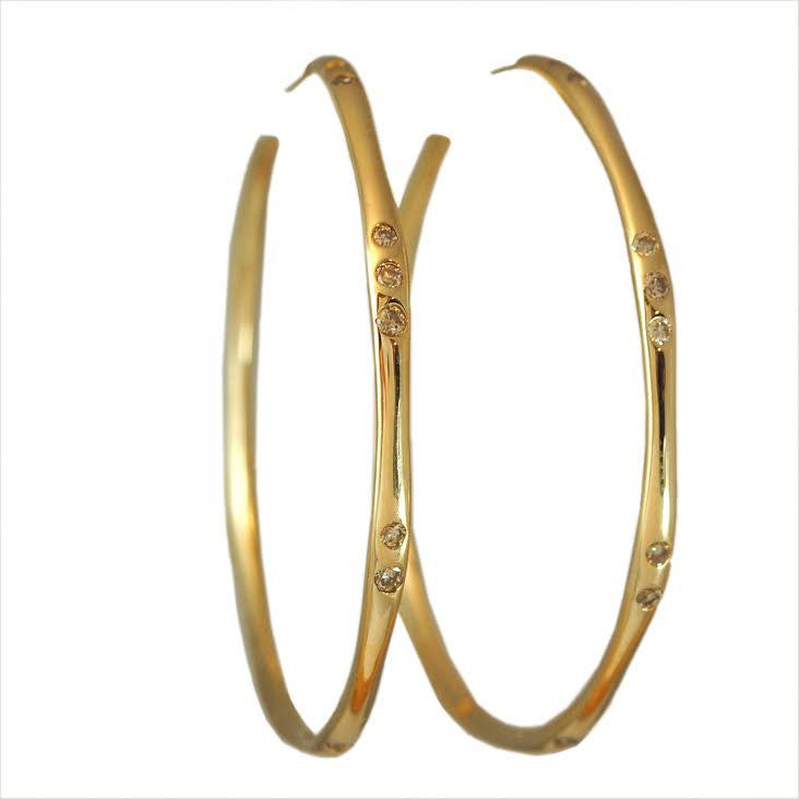 Item No E059 Water Diamond Hoops