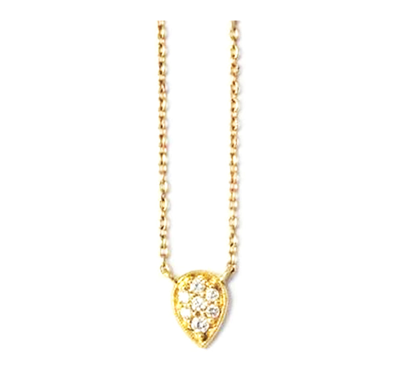 Item No. C050                Pear Diamond Necklace