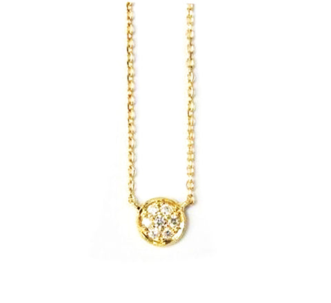 Item No E047     Circle Diamond Necklace