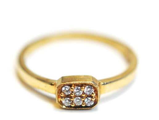 Item No. R004  Rectangle Diamond Ring
